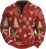 Men's Christmas Snowflake Tree Print Hoodie - Autumn 2025 Edition