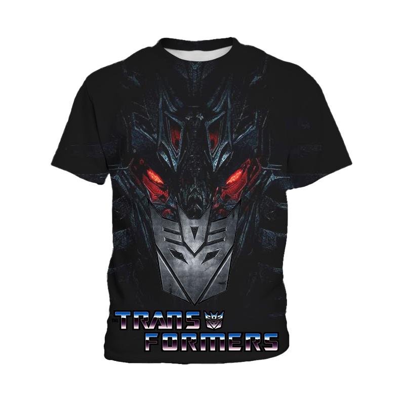 Optimus Prime Megatron Transformers 3D Printed Children's T-shirt, Boy Transformers Role Playing T-shirt, Casual and Comfortable
