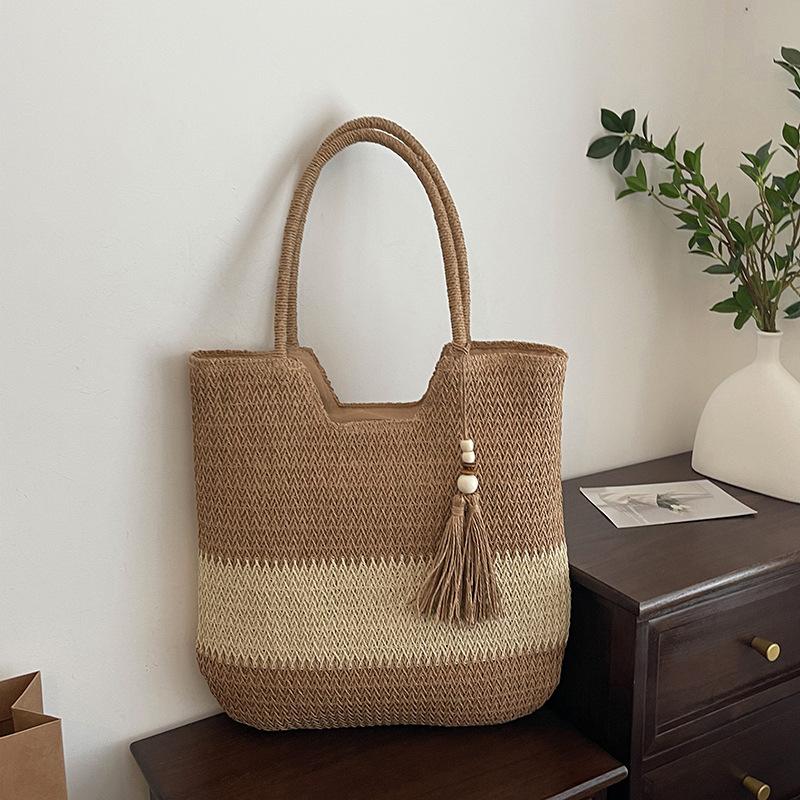 

Новая наплечная сумка, сумка для отпуска на море, повседневная сумка-хобо большой вместимости, портативная сумка-ведро. хаки