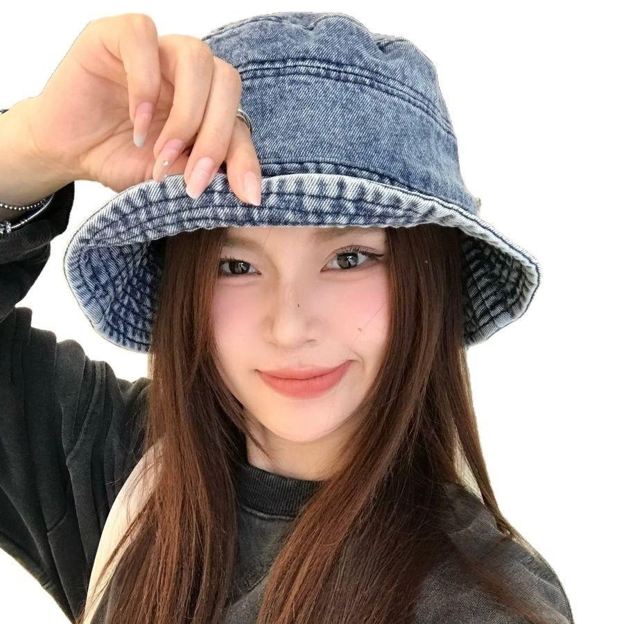 Denim Fisherman Hat For Women Men With Wide Brim Sun Protection Breathable Casual Style