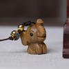 Natural Sandalwood Craft Carving Lovely Small Elephant Ornaments Home Decoration