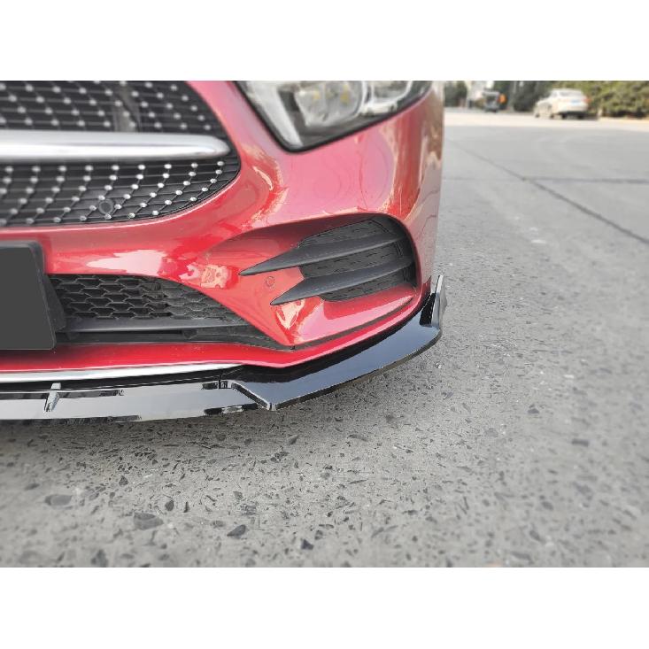 For Mercedes-Benz A-Class Sport Model W177 2019 2020 2021 2022 Front Bumper Splitter Lip Spoiler Diffuser Car Exterior BodyKits