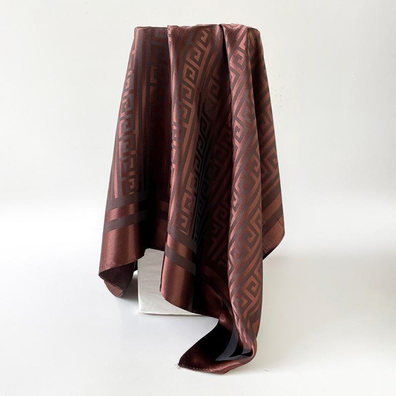 Imitation Silk Scarf for Women  Solid Color Printed Scarf  Scalp  Shawl Scarf