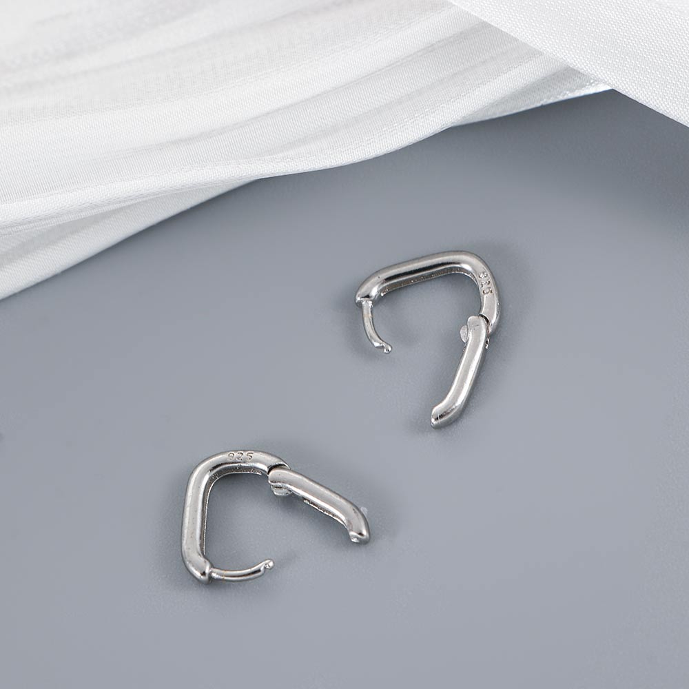 Simple Geometry Circle Women Men Silver Plated Party Accessories Hoop Earrings Huggie Earrings Fashion Jewelry Gift Ear Clips