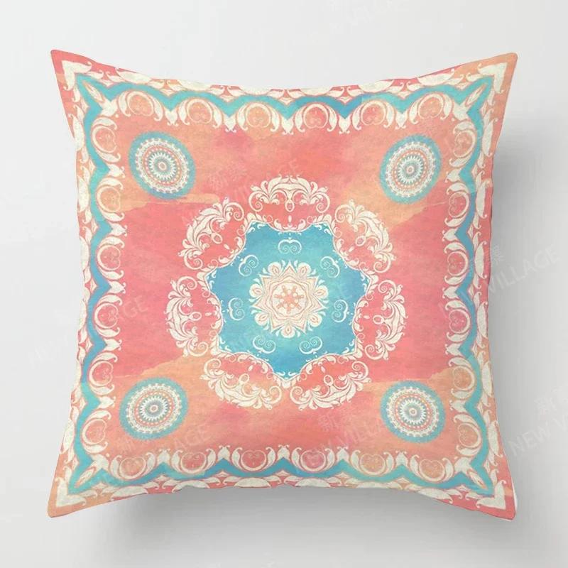 Fall Home Decor Autumn Living Room Throw Pillow Cover Sofa Boho Cushion Cover Mandala