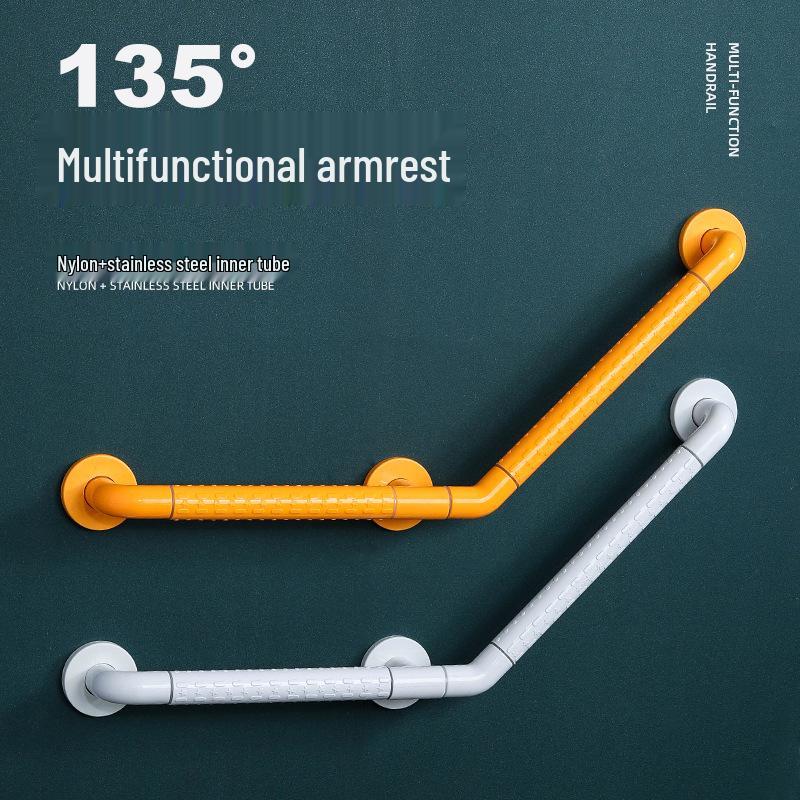 L-Shaped 135° Non-Slip Safety Handrail for Bathrooms and Corridors