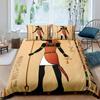 Ancient Egypt Duvet Cover Set Egyptian Symbol Bedding Set Vintage Pharaoh Pyramid Boho Tribal Polyester Quilt Cover 2/3pcs Queen