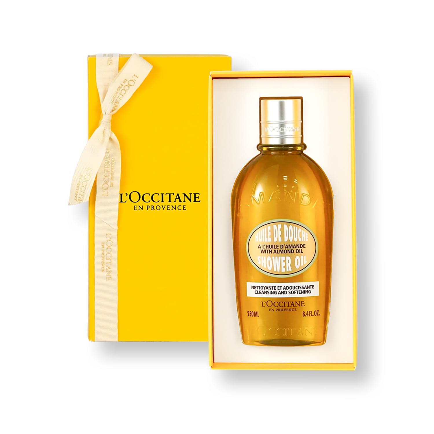 LOCCITANE Almond Moisturizing Shower Oil 250mL Gift Box Included