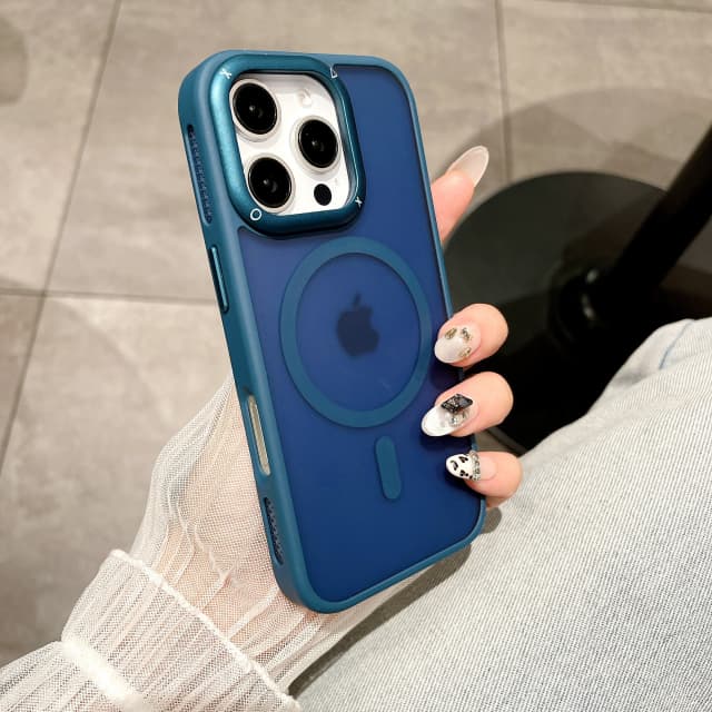 For iPhone 16 Pro Max Luxury Magsafe Magnetic Silicone Frame Phone Case For iPhone 11 12 13 14 15 16 Plus Matte Protective Cover
