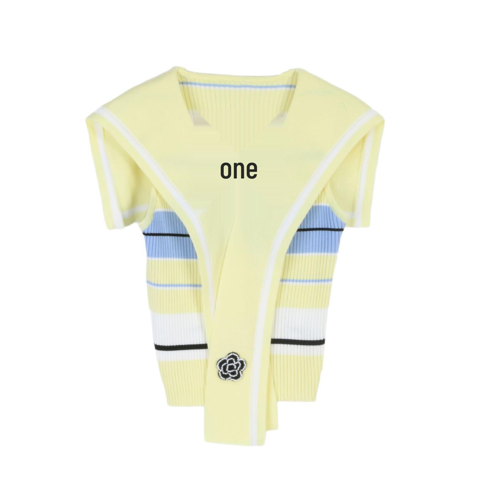 

Женская американская полосатая вязаная майка - Летняя облегающая, сексуальный топ без рукавов Small