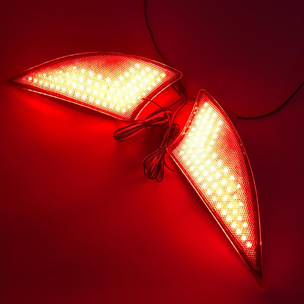 2x Rear LED Bumper Reflector Red lens Tail Brake Light lamp Red for Lexus IS 250 350 XE30 2014 2015