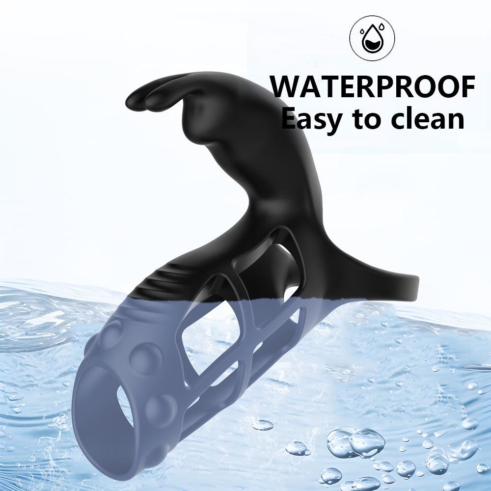Three-pronged Silicone Vibrating Cock Ring with Wireless APP Remote Control