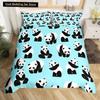 Panda King Full Bedidng Set Kids Romantic Bedding Set Cartoon Animal Duvet Cover Bicycle Balloon Dragonfly Polyester Quilt Cover