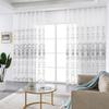 2 Panels Sheer Curtains Embroidered Window Voile Drapes for Living Room Grommet Top Solid Lightweight for Bedroom Home Decor