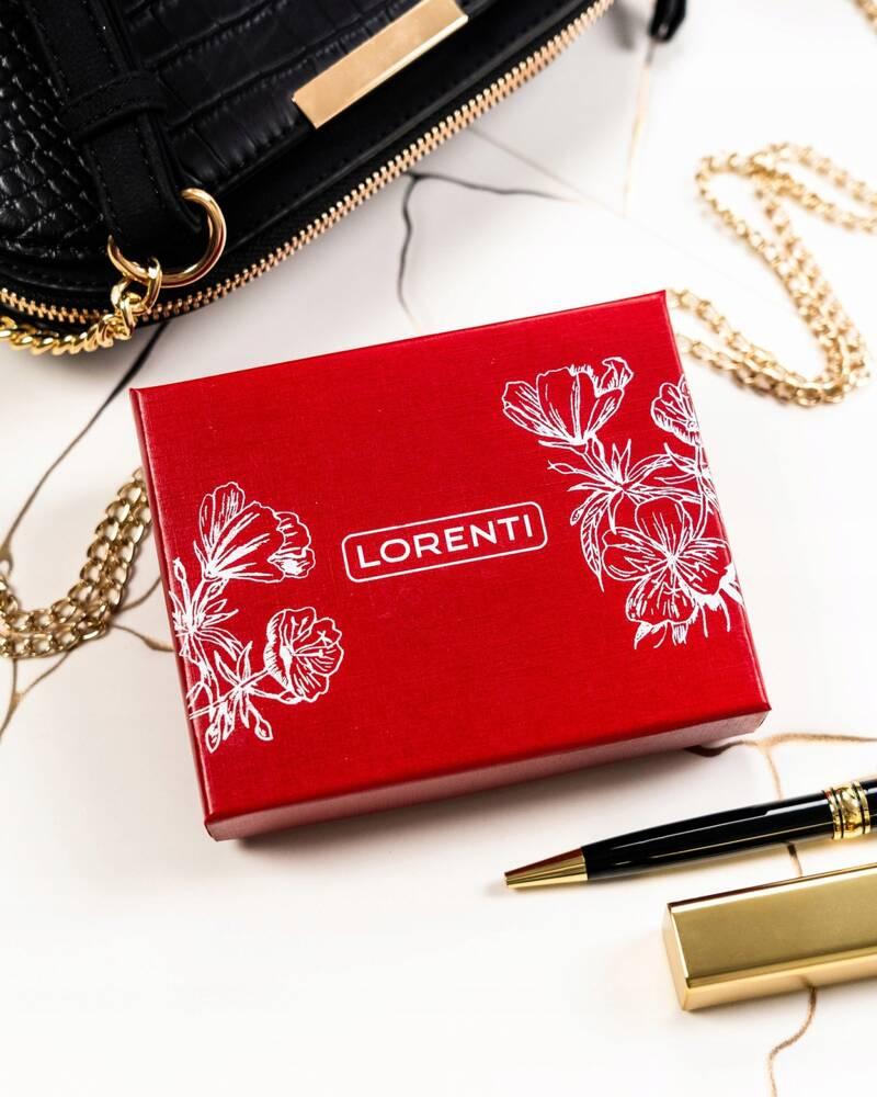 Women's Leather Wallet In Vertical Orientation with Snap Closure - Lorenti