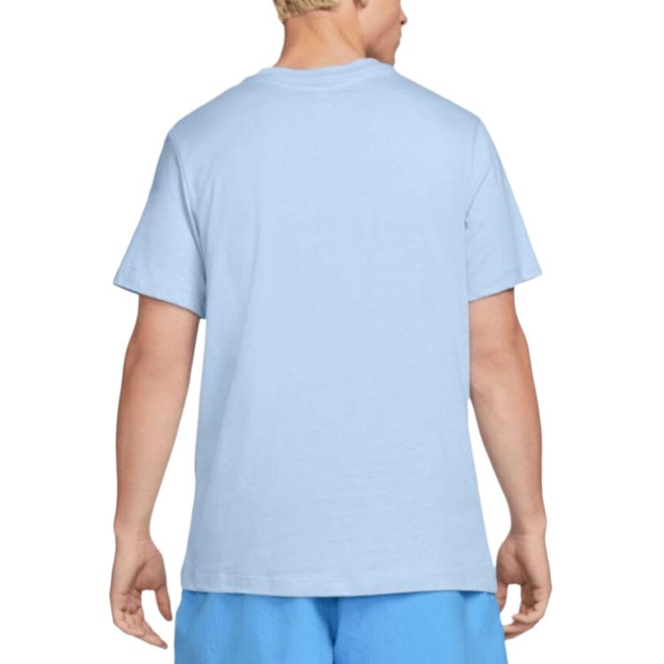 Nike T Shirts Men's Blue Crew Neck Moderate Straight Fit DM6429-548