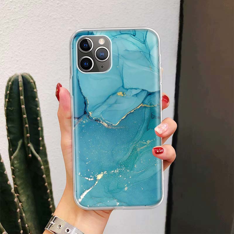 Granite Marble For iPhone 17 Air 16 15 14 Plus 13 Mini 12 11 Pro Max Phone Case 16E 7 Print 8 SE Fundas Cover Soft Coque 16 15 1