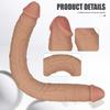Double-Ended Dildo Silicone Realistic Vibrating Anal G-spot Toy for Women Gay Couples