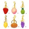 Affascinanti Portachiavi o Ornamenti Frutta alla Moda Decorazioni per Borsa con Chiusura a Fibbia Sicura
