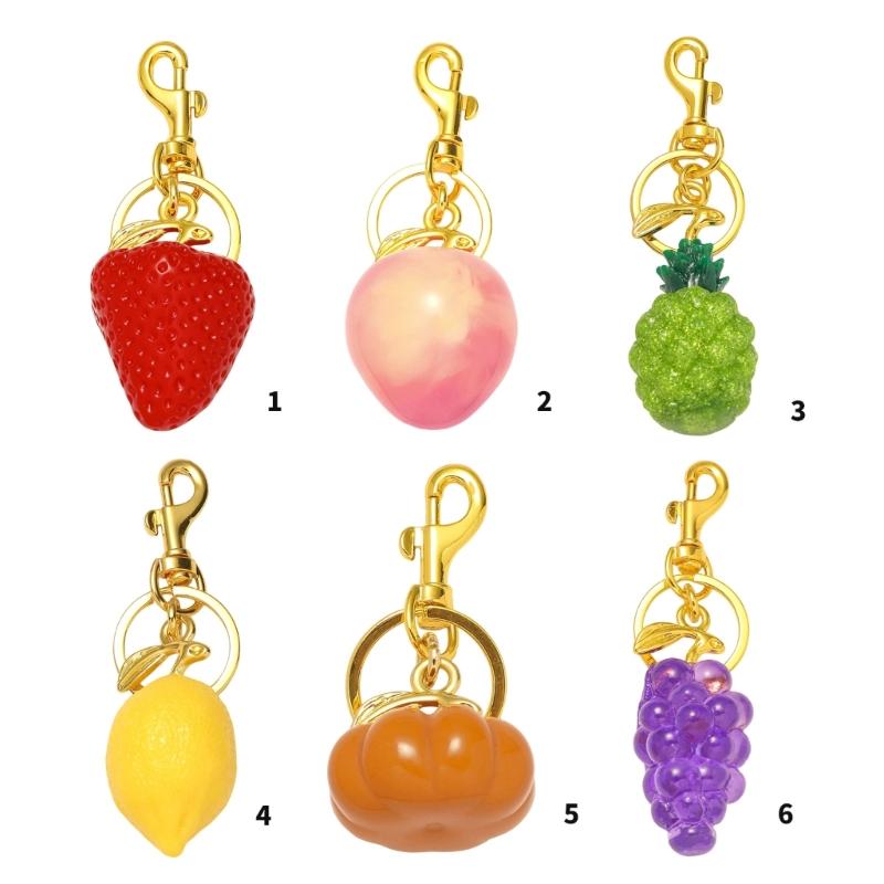 Affascinanti Portachiavi o Ornamenti Frutta alla Moda Decorazioni per Borsa con Chiusura a Fibbia Sicura