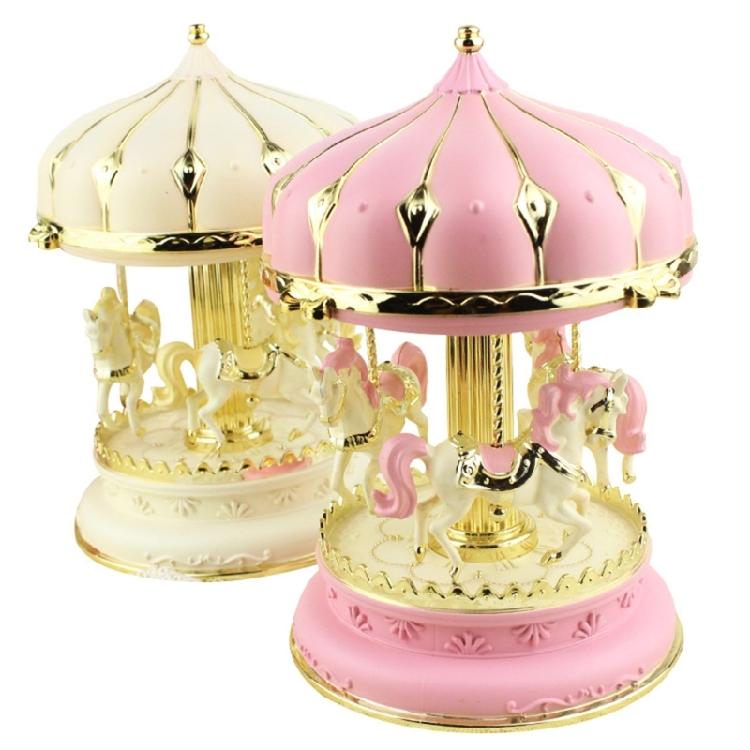 Carousels Music Box with Color Change Led Light Luxuries Musical Carousels Horse Figurines Birthday Valentines Presents