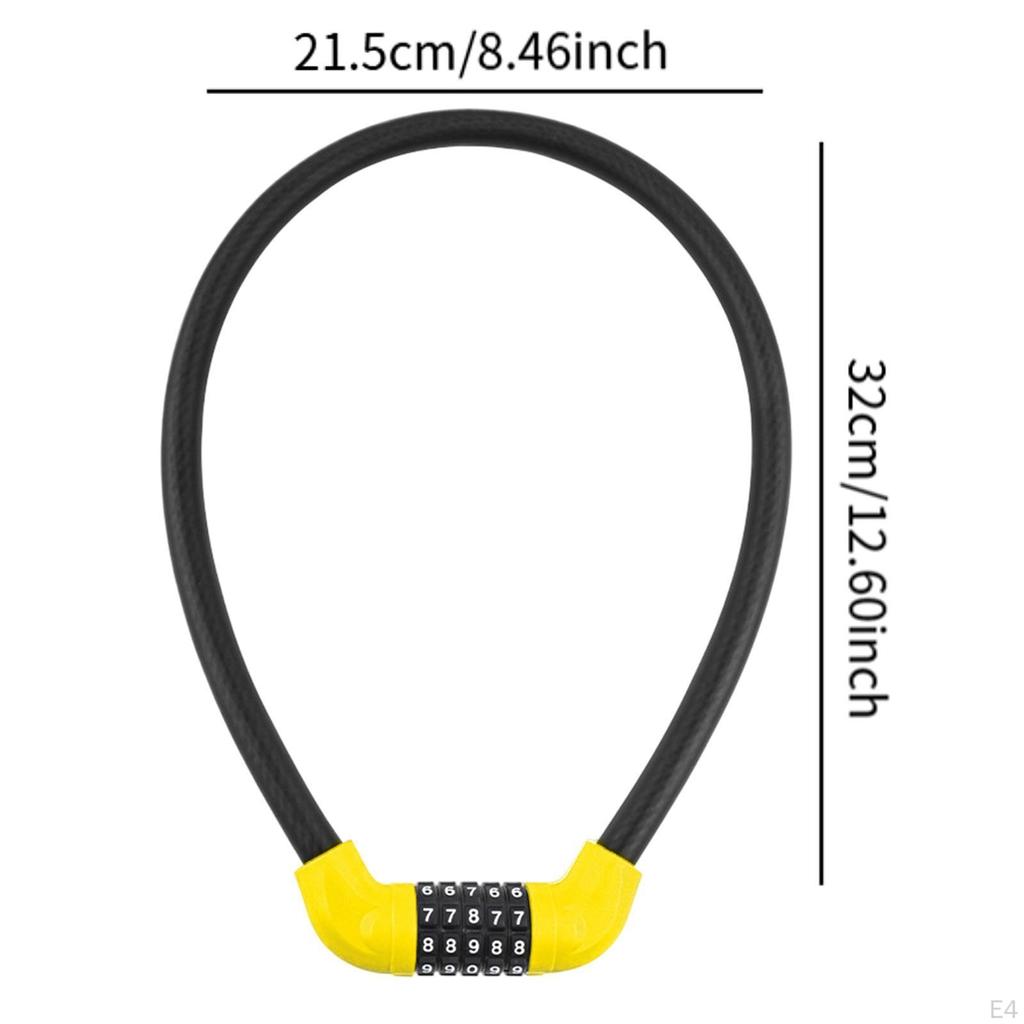 5 -digit Code Cable for Cycling, Waterproof Accessory, Ideal Outside And Road