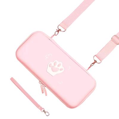 HIGHAWK Switch Storage Nintendo Switch Case Shoulder Protective Cover Waterproof Cat Paw Cute Dustproof Shockproof Nintendo Switch Card Storage
