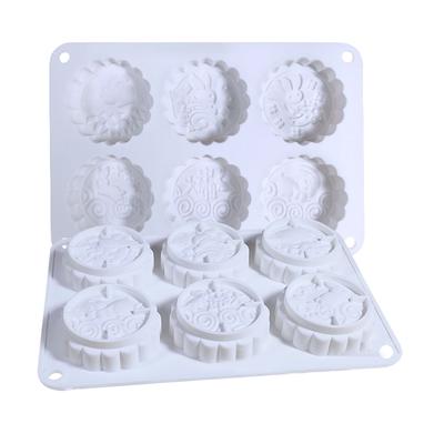 Silicone Mooncake Moulds Mid-Autumn Theme Mooncake Decorating Tool Pudding Molds
