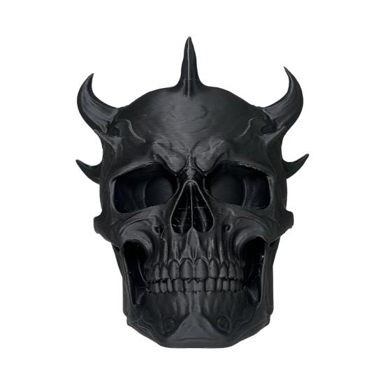 Trailer Dust Cover Horned Demon Skull Tow Cover Heavy-Duty 3D Printed One-Piece Molded Tow Bar Cap Matte Texture Trailer Accessory