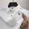 Men S Short Sleeve Solid Color Polo Shirt Summer Elastic Ice Silk