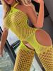 Lady New Plus Size Bodysuits Sexy Nightgown Women Flower Design Jumpsuits Crotchless Erotic Clothes Black Full Bodystockings