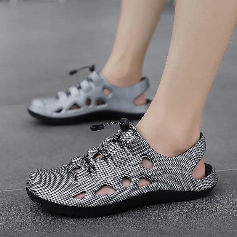Fashion Soft Male Shoe High Quality New Fashion Hole Shoes Non-slip Big Size Comfortable Wholesale Clearance Sale Japanese Men's Sandal