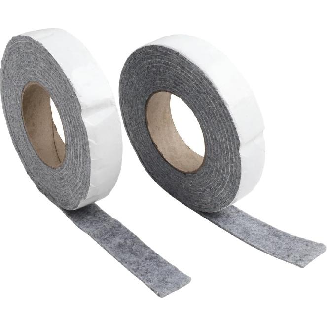 Thickened Weather Stripping 2 Strips 13 Feet, 3 Cm Wide Felt Cotton Tape Seal Tape for Window, Sliding Door Jamb, Speaker, Dashboard(Gray 3cm*400cm)