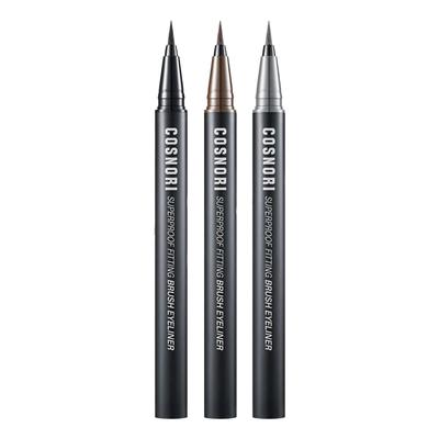 Superproof Fitting Brush Eyeliner Long Lasting 0.6g Waterproof Eye Makeup 3 Colors