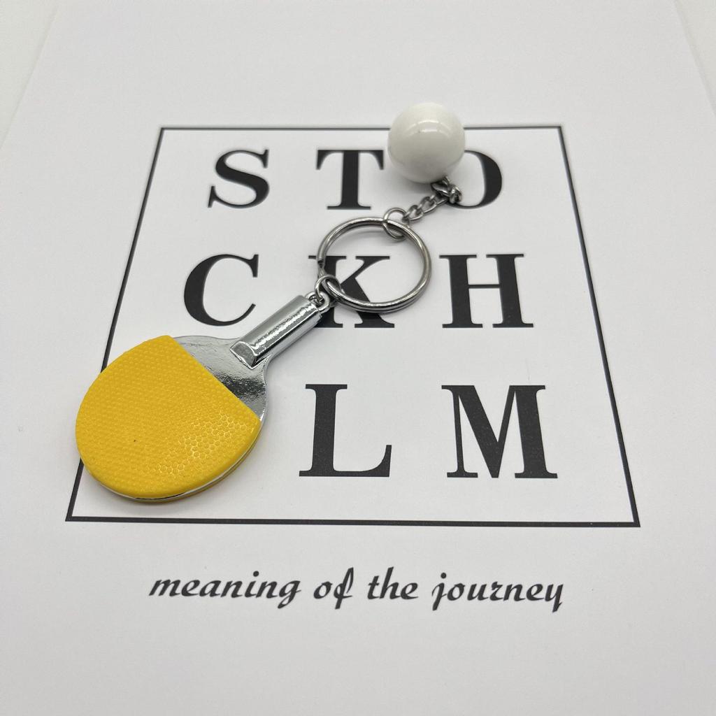 Mini Table Tennis Racket Keychain - Cross-Border Sports Gift