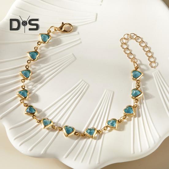 Kubische Zirkon Herz Perlen Armband für Frauen Herz Kette Armband Braut Hochzeit Partei Schmuck Zubehör