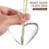 1Pcs Raw Wood Frame Heart Glass Vase Hydroponic Plant Container Decorative Flower Arrangement Valentine's Day Christmas Gift