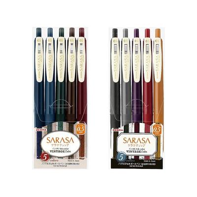 Zebra Sarasa Clip Gel Ballpoint Pen 0.5 Vintage 10 Colors JJ15-10C-VI-VI2-AZ