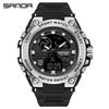 Sanda Multifunctional Sports Watch for Teen Boys: Dual Display, Luminous, Waterproof, with Alarm