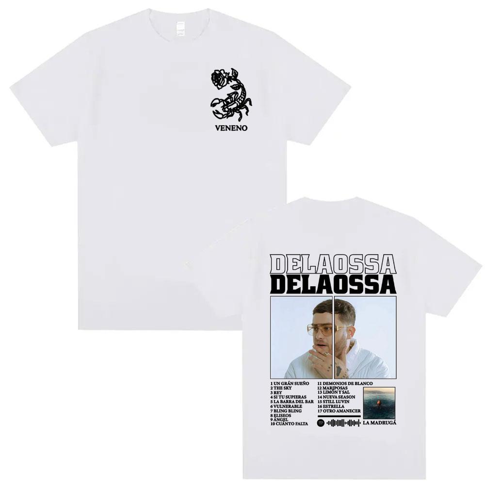 2025 Summer Rapper Delaossa Album Tour Print Men Women High Street Casual Oversized 100% Pure Cotton Printed Leisure T-shirt