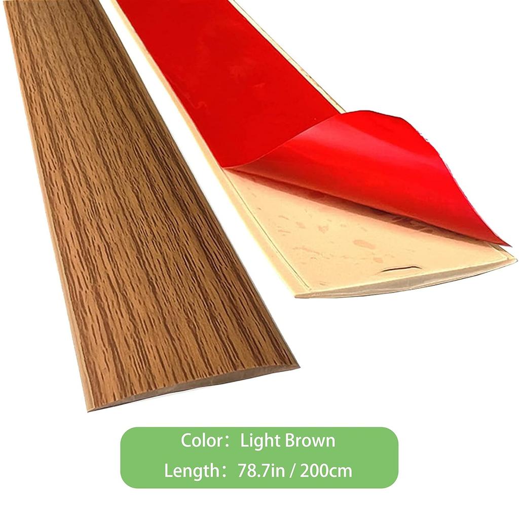 Floor Transition Strip Self-Adhesive Cover Strips Threshold Repair Floor Vinyl Flooring Transitions Laminate Floor Flat Divider Strip Minimalism Oak