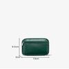 Minimalist Leather Key Organizer Pouch with Multiple Compartments Zipper Closure Slim Key Holder for Business Travel Gift