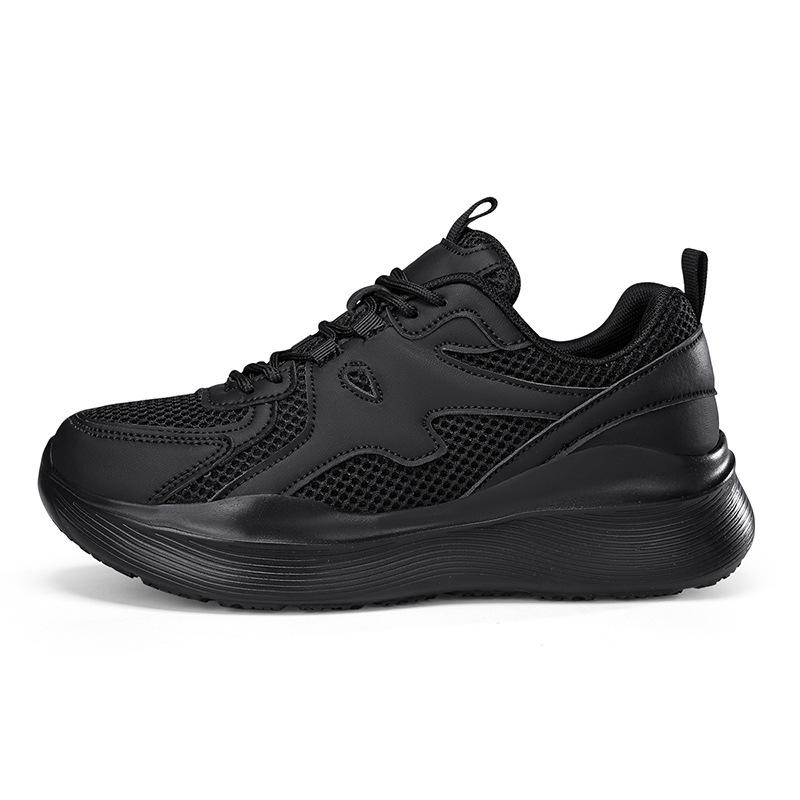 Hot-selling all-black sports shoes abroad, couple Xiyin large-size dad shoes, first-hand running shoes 35