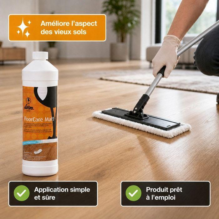 Pflege mattes Parkett, Loba FloorCare 1 Liter, Produkt für die Pflege von mattem Parkett, matter Effekt