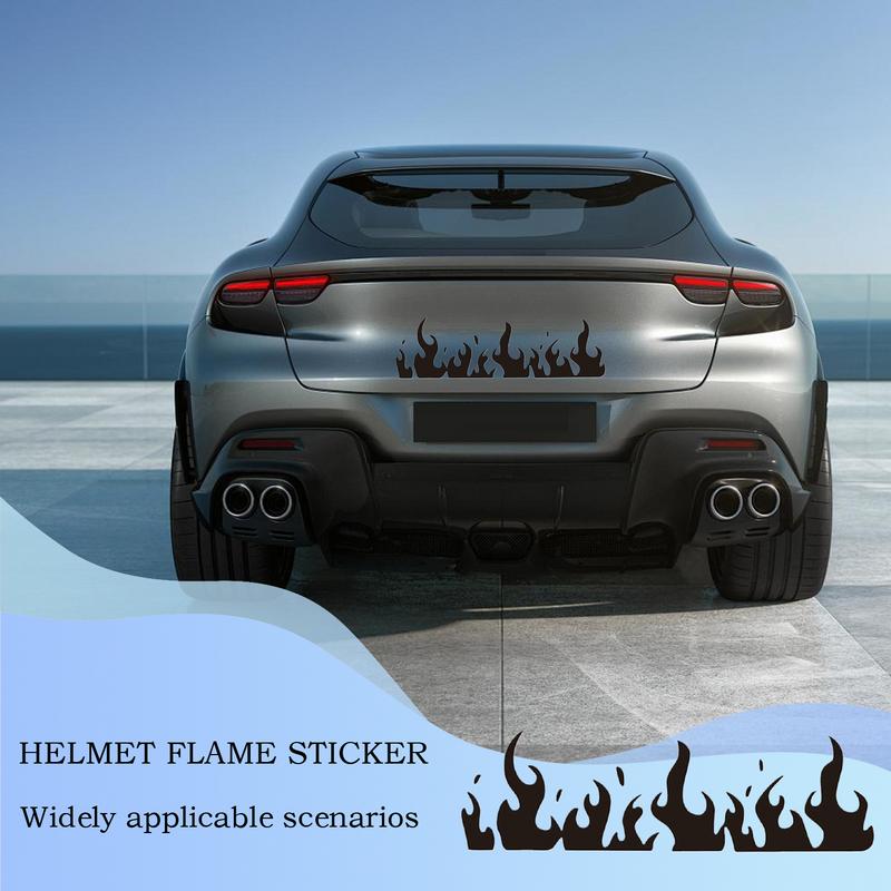 Motorcycles Car Stickers Flames Flaming Auto Body Stickers Helmet Decor Racing Auto Accessories Car Door Decals Waterproof