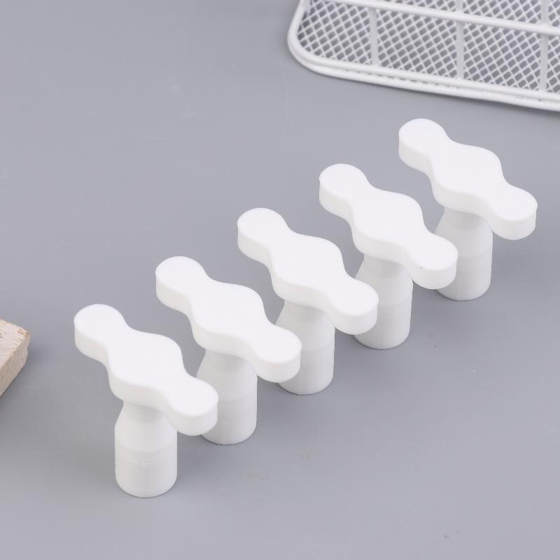 5 шт. Запорный клапан Ключ для выпуска воздуха из отопителя Ключи балансировки отопления/радиатора Ручная система отопления Пластиковые ключи для радиатора отопления 6x10 мм 5Pcs White