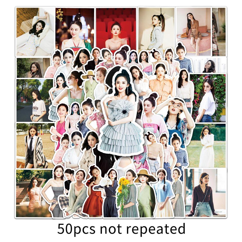 50 Gulina Zha Trendy Star Hand-Painted Stickers for Notebooks, Planners, Suitcases, and More