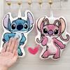Disney Kawaii Stitch Angel Hanging Hand Towel Cartoon Cute Water Absorbent Coral Fleece Kitchen Quick Drying Shower Room Supplies
