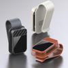 Porta occhiali da sole con visiera Supporto per auto Compatto per Auto Camion SUV Gancio per occhiali Clip Presa Accessori 1,57x2,76 pollici - Marrone