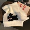 New Cute Rabbit Bow Wool Scarf Female Autumn and Winter Japanese Students Versatile Warm Scarf